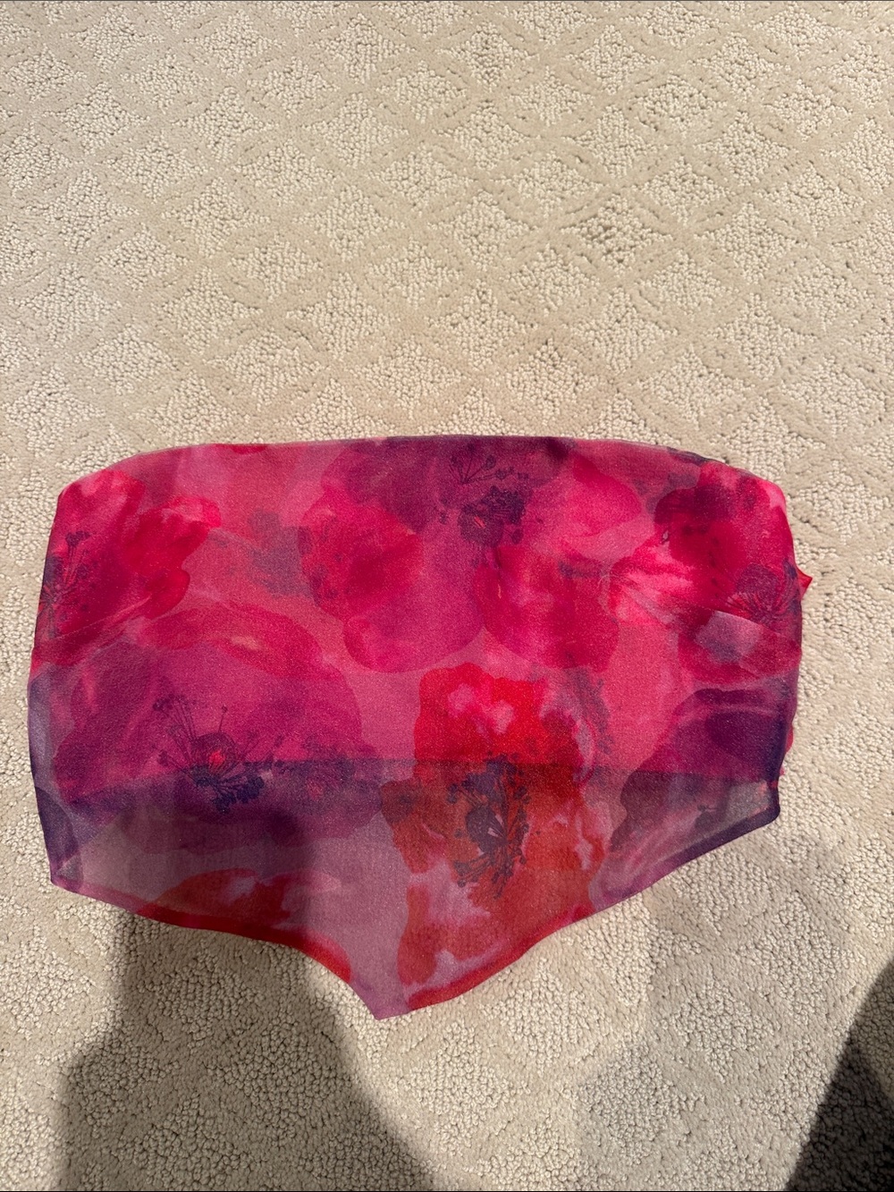 Staud tube top-- floral with tie in back